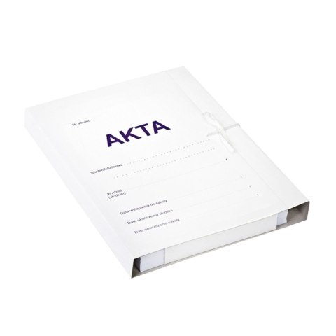 Teczka kartonowa wiązana akta studenta A4 biały 280g Bigo