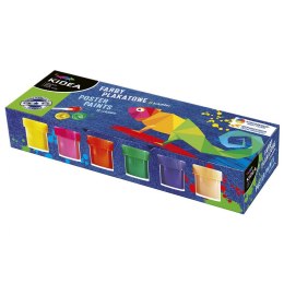 Farby plakatowe Kidea KIDART kolor: mix 20ml 12 kolor. (FP12KKA)