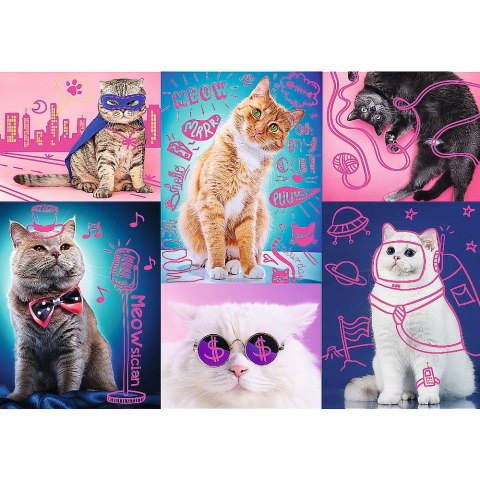Puzzle Super cats Neon Color Line 1000 el. Trefl (10581)