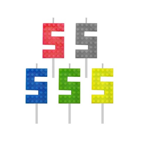 Świeczka urodzinowa klocki numer 5 Godan (7C-SUK5)
