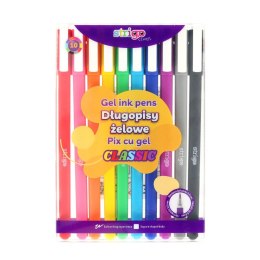 Długopis żelowy CLASSIC żelowy 10kol mix 0,8mm Strigo (SSC427)