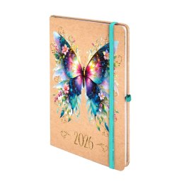 Kalendarz książkowy (terminarz) 2026 KRAFT TNS A5 Antra (MOTYL)