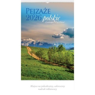 Kalendarz ścienny PEJZAŻE POLSKIE 13-planszowe 320mm x 470mm Lucrum (RW01)