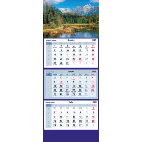 Kalendarz ścienny trójdzielny 855mm x 315mm Michalczyk i Prokop (T-105T-04)