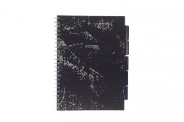 Kołozeszyt (kołonotatnik) MARMUR granatowy A4 100k. 80g krata Strigo (PADS026)