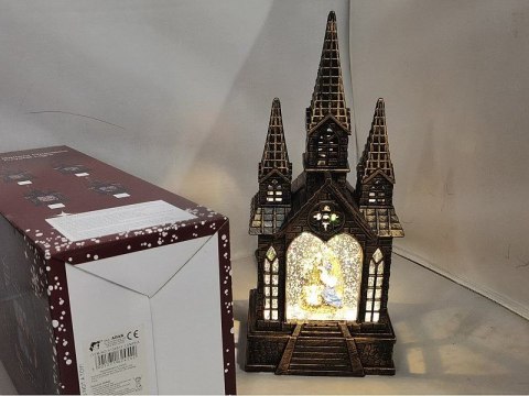 Lampion świąteczny LED kościół 32x13,5x9cm Adar (624542)
