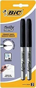 Marker permanentny TEXSTILE wkład czarny 0,9mm okrągła końcówka Bic Kids (933872)