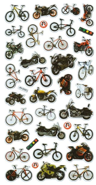 Naklejka (nalepka) Craft-Fun Series wypukła motocykle, rowery Titanum (JN-D25)