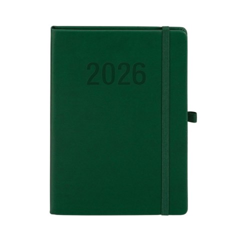 Kalendarz książkowy (terminarz) 2026 MEMOFIX TDW A5 Antra (ZIELONY)