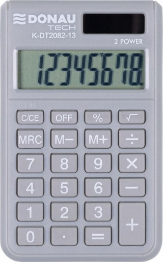 Kalkulator kieszonkowy jasnoszary Donau Tech (K-DT2082-13)