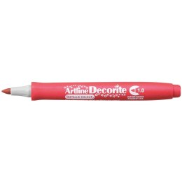 Marker permanentny metaliczny decorite wkład czerwony 1,0mm pędzelek końcówka Artline (AR-033 2 8)