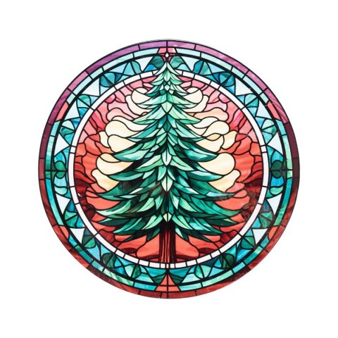 Naklejki świąteczne elektrostatyczna - witraż Arpex (NR5791)