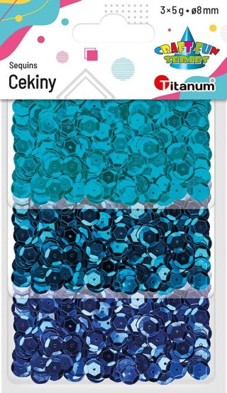 Cekiny Craft-Fun Series 8mm mix Titanum (BEF-008)
