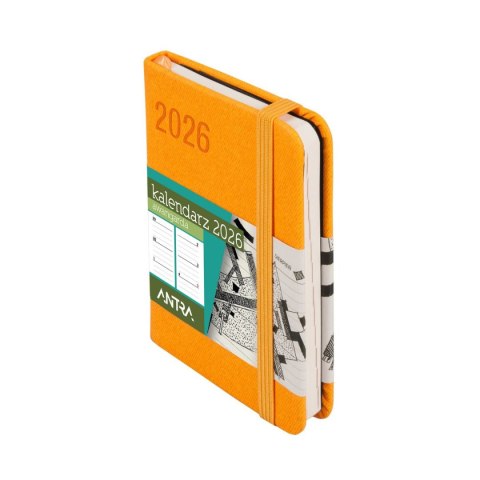 Kalendarz książkowy (terminarz) POMARAŃCZOWY AVANGARDA A7 Antra (2026)