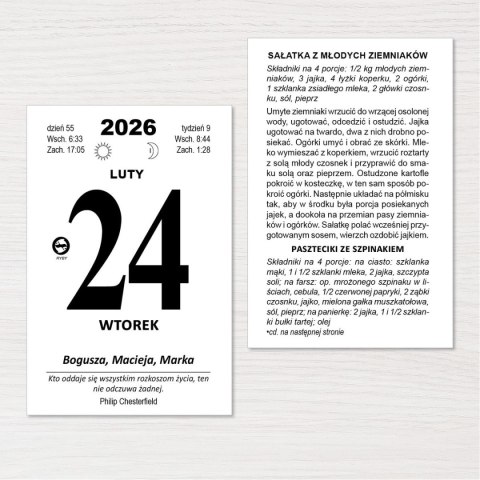 Kalendarz ścienny ZDZIERAK KUCHNIA POLSKA B7 Press