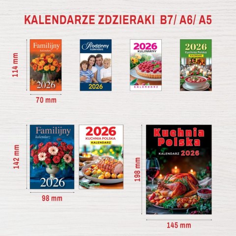 Kalendarz ścienny ZDZIERAK KUCHNIA POLSKA B7 Press