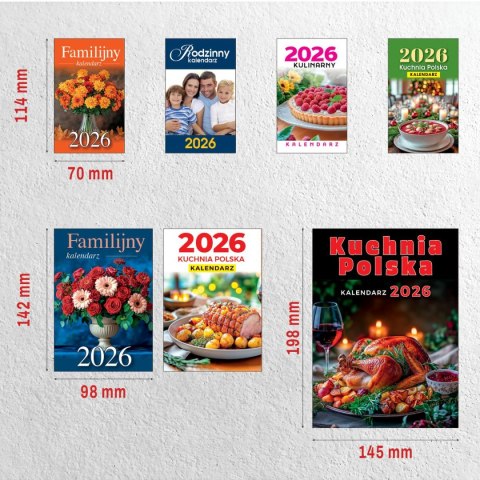 Kalendarz ścienny ZDZIERAK FAMILIJNY A5 Press