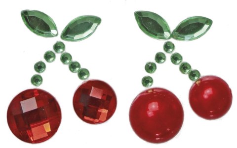 Kryształki Craft-Fun Series 8 szt cherry czerwono-zielony Titanum (23mH0301)