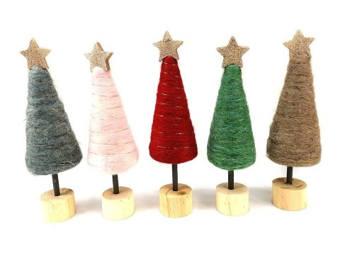 Ozdoba świąteczna choinka mix kolorów 26cm One Dollar (364400)