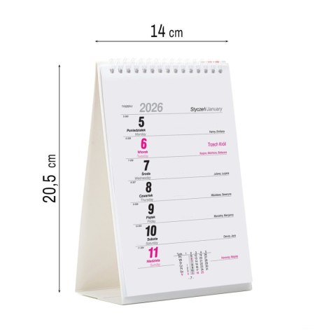 Kalendarz biurkowy A5 A5 Press (TYGODNIOWY)