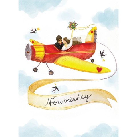Kartka składana KARNET B6 Ślub samolot B6 Henry (5907465660341)