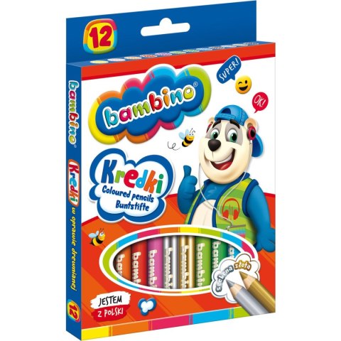 Kredki ołówkowe Bambino 12 kol. St.Majewski