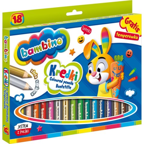Kredki ołówkowe Bambino 18 kol. St.Majewski