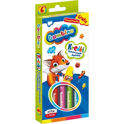 Kredki ołówkowe Bambino 6 kol. St.Majewski