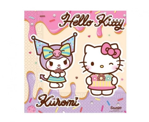 Serwetki Hello Kitty and Kuromi mix papier [mm:] 330x330 Godan (98234)