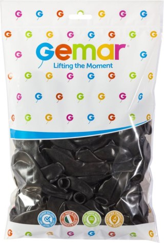 Balon gumowy 100 szt czarny 12cal Godan (G110/14)
