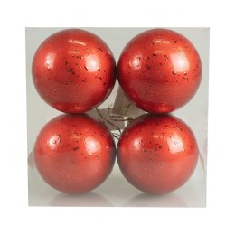Bombki Zestaw bombek z efektem rosy (4 szt.) - czerwony Arpex (BN6415CZE-6132)