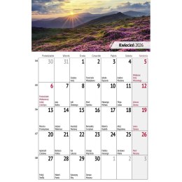 Kalendarz biurkowy miesięczny Pejzaże 240mm x 150mm Press (5904830713602)
