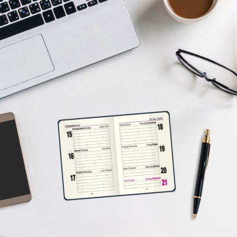 Kalendarz książkowy (terminarz) Premium Lux B7 Press (tygodniowy)