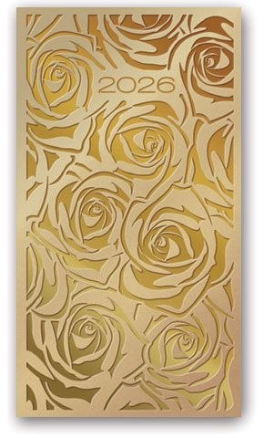 Kalendarz książkowy (terminarz) złoty A6 Lucrum (TR złoty)