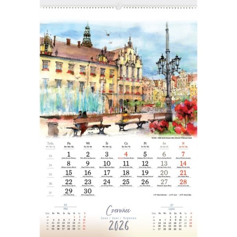 Kalendarz ścienny 13-planszowe 320mm x 470mm Lucrum (RW06)