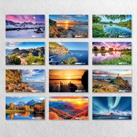 Kalendarz ścienny BARWY NATURY 33x33 330mm x 330mm Press