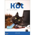 Kalendarz ścienny KOT W BIURZE WIELOPLANSZOWY A3 Jotan (WP136)