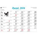 Kalendarz ścienny PSY rodzinny 280mm x 200mm Lucrum (WL08)