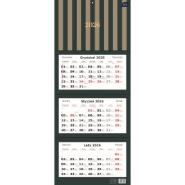 Kalendarz ścienny TRÓJDZIELNY 825mm x 340mm Interdruk (PASKI)