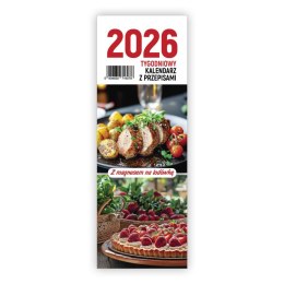 Kalendarz ścienny na lodówkę z magnesem 120mm x 270mm Press