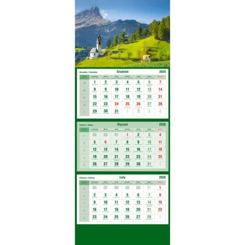 Kalendarz ścienny trójdzielny 855mm x 315mm Michalczyk i Prokop (T-105T-06)