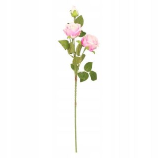 Kwiaty róża 3 szt. 60cm różowa Home And Garden (0979)