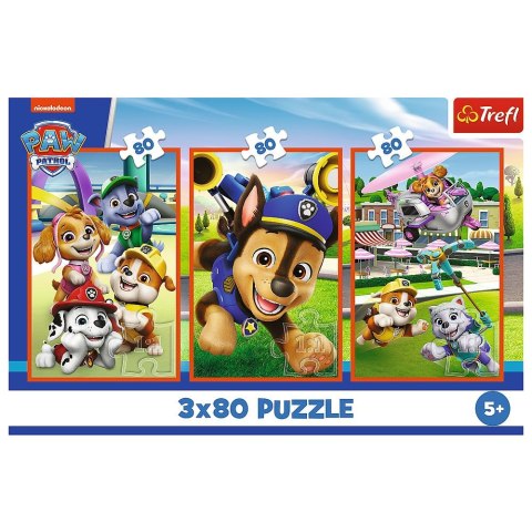 Puzzle Paw Patrol Psia zgraja 3x80 el. Trefl (34886)