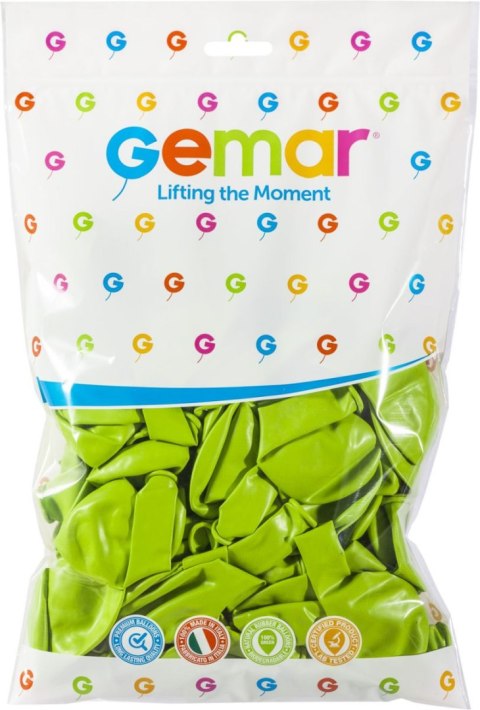 Balon gumowy pastelowy 100 szt zielony jasny 12cal Godan (G110/11)