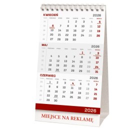 Kalendarz biurkowy STOJĄCY TRÓJDZIELNY 110mm x 195mm Wydawnictwo Wokół Nas (KB 038 B)