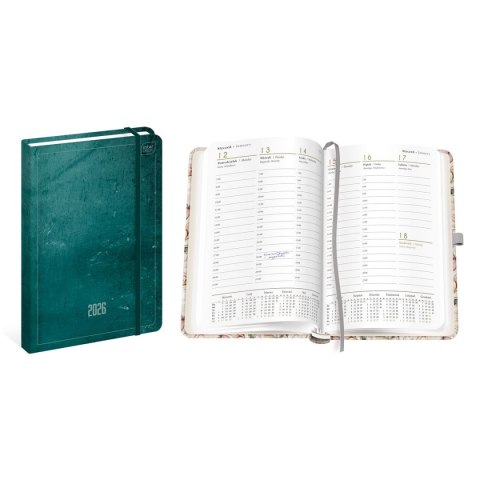 Kalendarz książkowy (terminarz) AZURE mat+uv A5 Interdruk (192K)