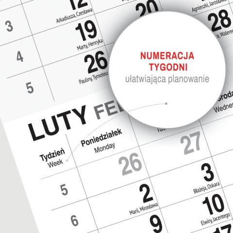 Kalendarz ścienny LAS A4 Press