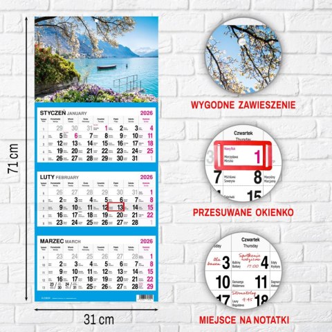 Kalendarz ścienny WIDOK 310mm x 790mm Press