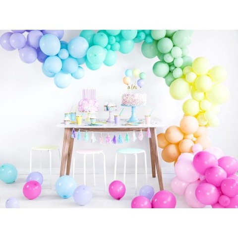 Balon gumowy pastelowy 100 szt różowy 12cal Partydeco (12P-454)