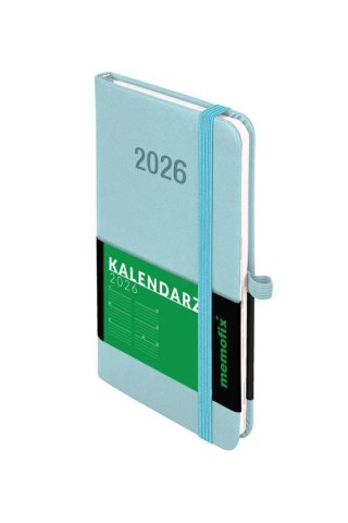 Kalendarz książkowy (terminarz) 2026 MEMOFIX TDW A6 Antra (BŁĘKITNY)